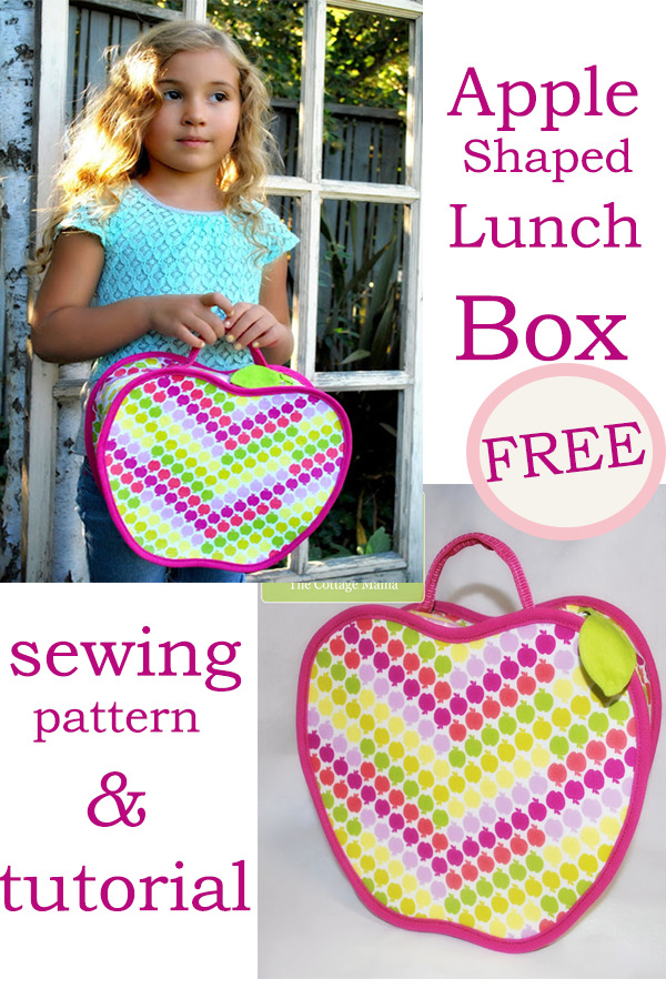 Apple Shaped Lunch Box Free sewing pattern & tutorial