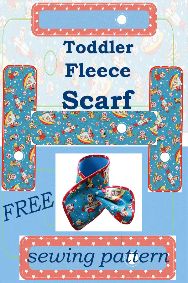 FREE Toddler Fleece Scarf sewing pattern