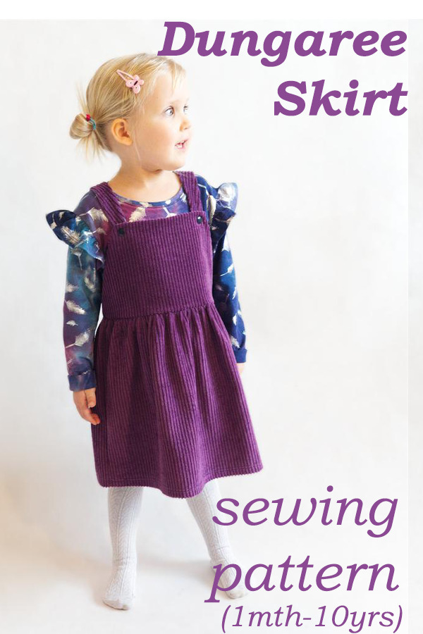 Dungaree Skirt sewing pattern (1mth-10yrs)