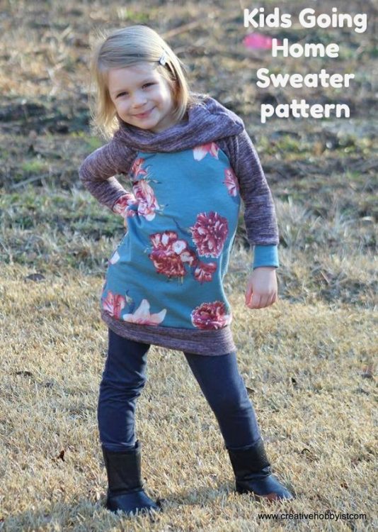 Kids Going Home Sweater sewing pattern (6mths-14yrs) - Sew Modern Kids