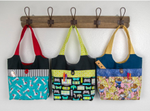 Three Pocket Tote Kids Bag sewing pattern