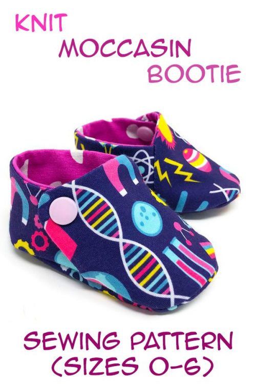 Knit Moccasin Bootie sewing pattern (Sizes 0-6) - Sew Modern Kids