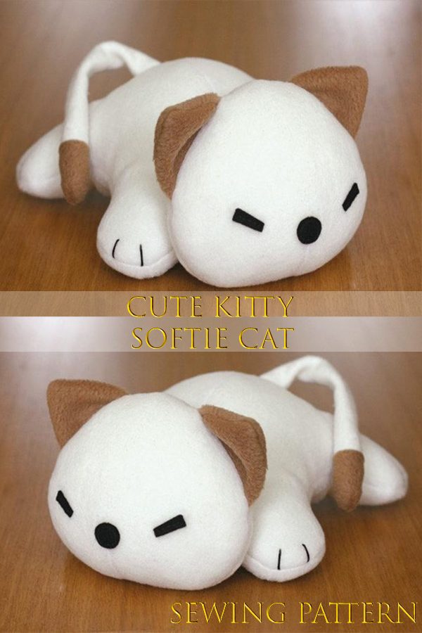 Cute Kitty Softie Cat sewing pattern