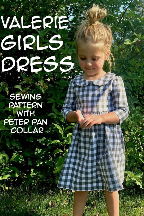 Valerie Girls Dress sewing pattern with Peter Pan collar - Sew Modern Kids