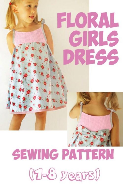 Floral Girls Dress sewing pattern (1 to 8 years) - Sew Modern Kids