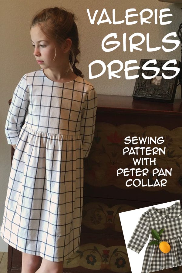 Valerie Girls Dress sewing pattern with Peter Pan collar