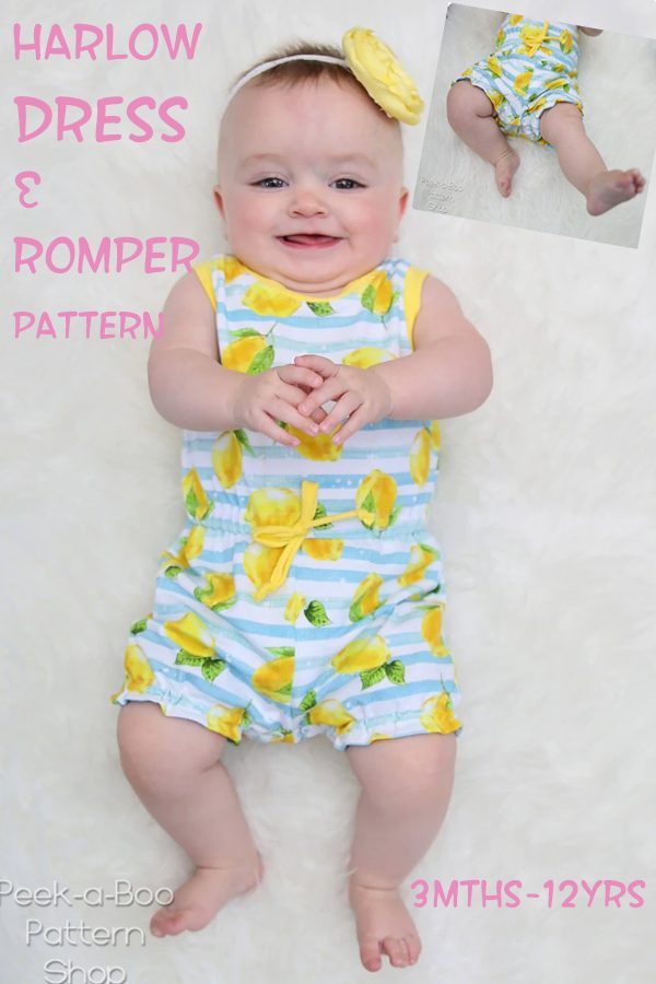 Harlow Dress & Romper pattern (3mths-12yrs)
