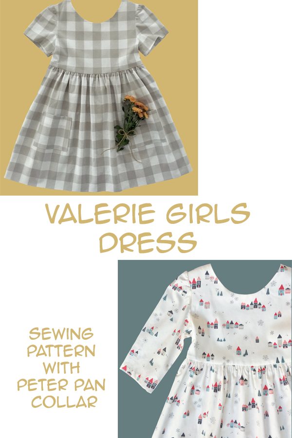 Valerie Girls Dress sewing pattern with Peter Pan collar