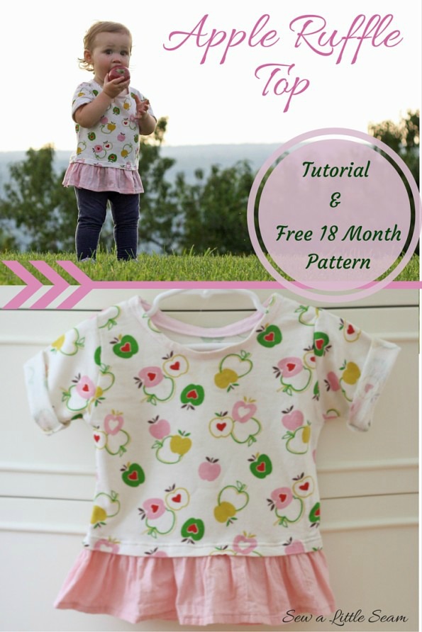 Apple Ruffle Top FREE sewing pattern (18 months)