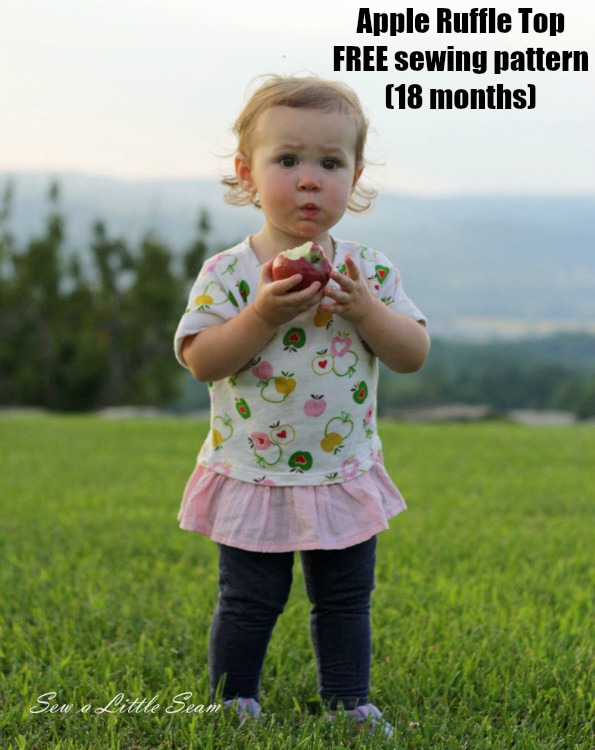 Apple Ruffle Top FREE sewing pattern (18 months)