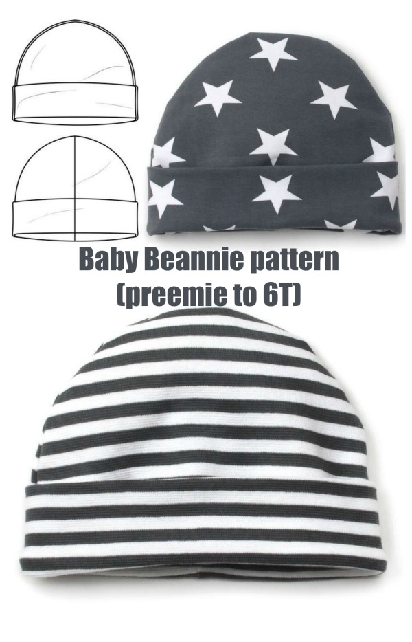 Baby Beannie sewing pattern (preemie to 6T)