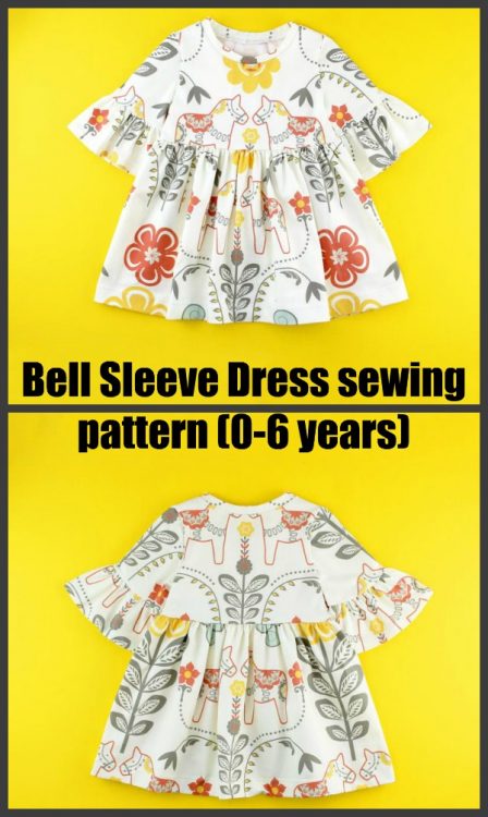 Bell Sleeve Dress sewing pattern (0-6 years) - Sew Modern Kids