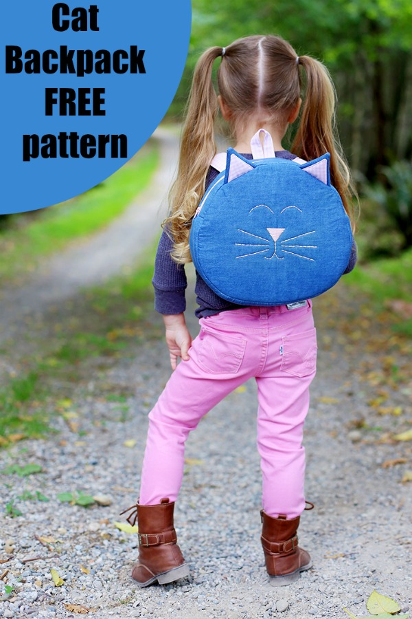 Cat Backpack FREE sewing pattern