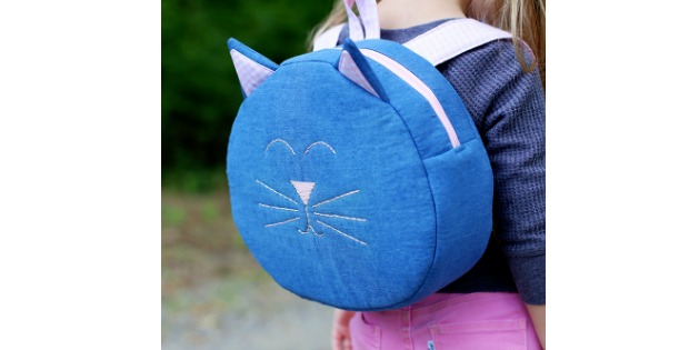 Cat Backpack FREE sewing pattern