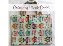 Colouring Book Caddy FREE sewing pattern