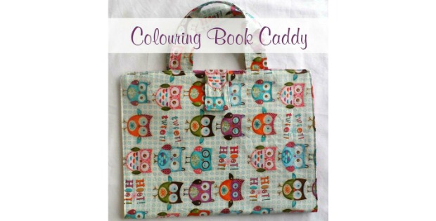 Colouring Book Caddy FREE sewing pattern