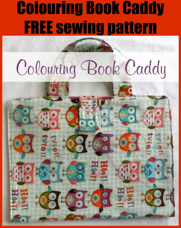 Colouring Book Caddy FREE sewing pattern