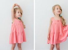 Comfy Knit Dress FREE tutorial + pattern (size 2T-3T)