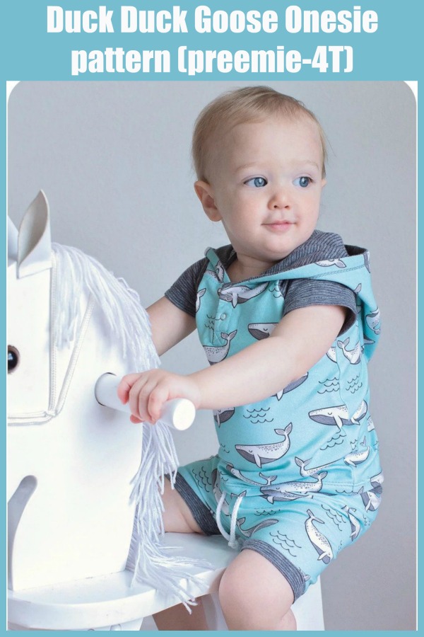 Duck Duck Goose Onesie sewing pattern (preemie-4T)