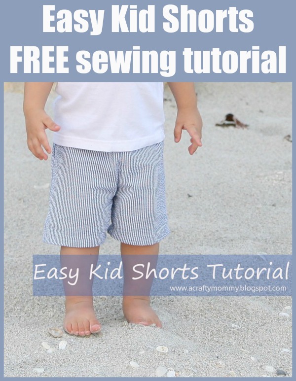 Easy Kid Shorts FREE sewing tutorial