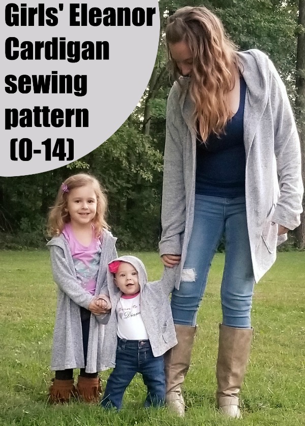Girls' Eleanor Cardigan sewing pattern (Baby to 14y)
