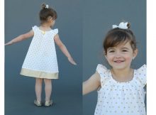 Pleated Flutter Sleeve Dress FREE sewing pattern (size 4T)