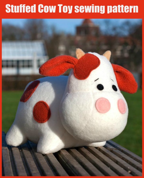 Stuffed Cow Toy sewing pattern Sew Modern Kids