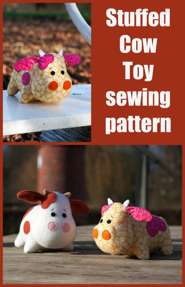 Stuffed Cow Toy sewing pattern Sew Modern Kids