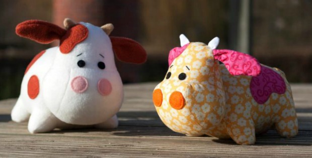 Stuffed Cow Toy sewing pattern