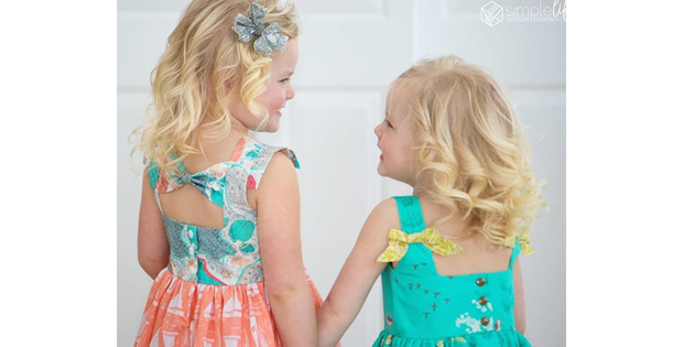 Saylor's Square Bow Back Top & Dress pattern (2T-12)