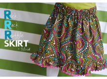 Rick Rack Ruffle Skirt FREE sewing tutorial (2T-3T)