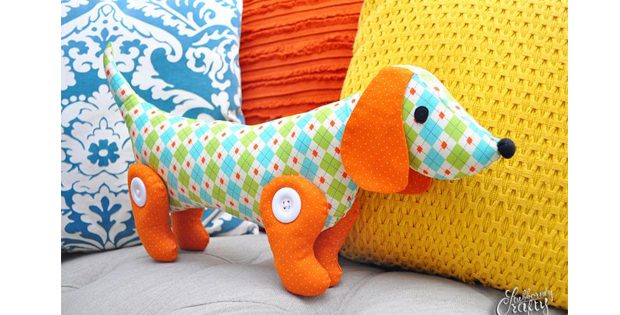 Little Doggy Dachshund toy sewing pattern