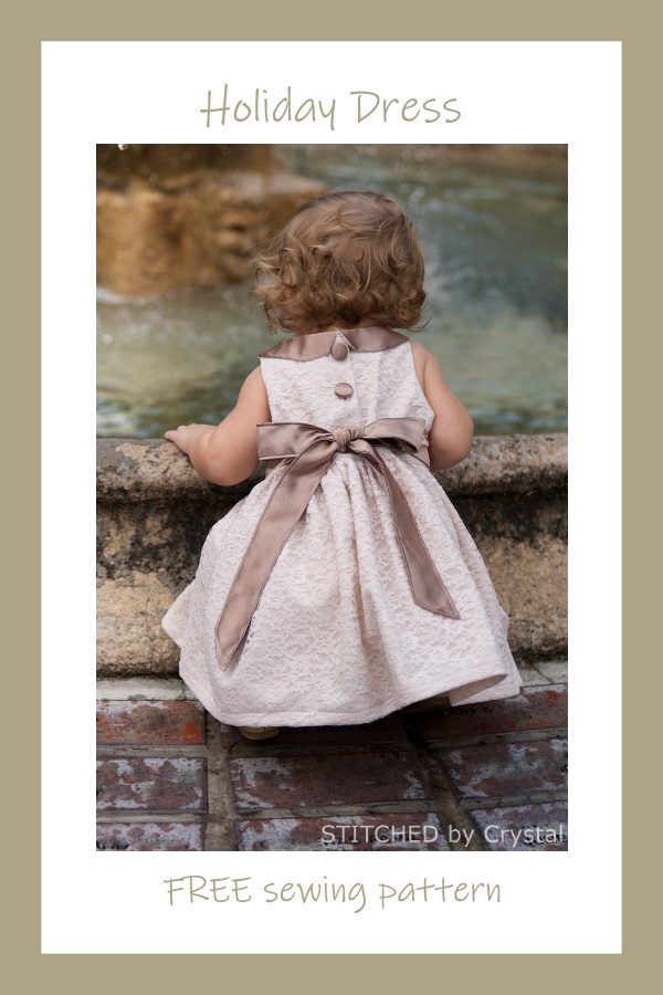 Holiday Dress FREE sewing pattern (18 months)