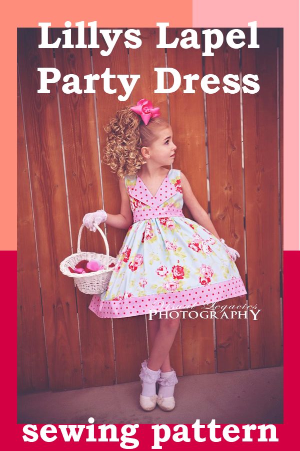 Lillys Lapel Party Dress sewing pattern (2T-12)