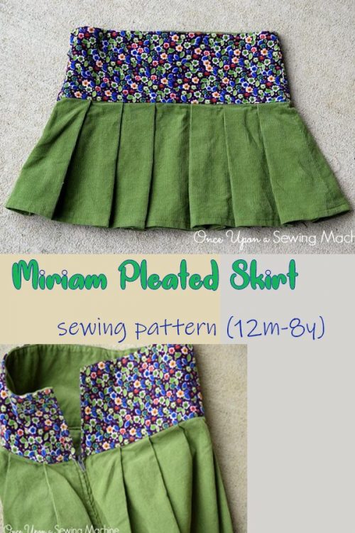 Miriam Pleated Skirt sewing pattern (12m8y) Sew Modern Kids