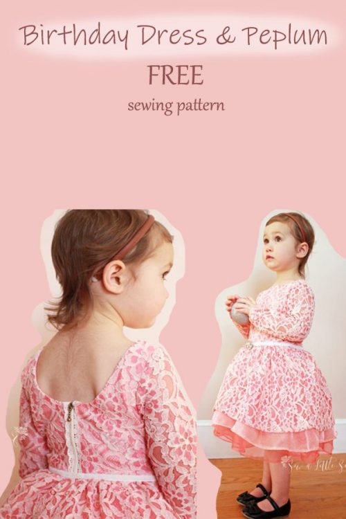 Birthday Dress and Peplum FREE sewing pattern (Size 2) - Sew Modern Kids