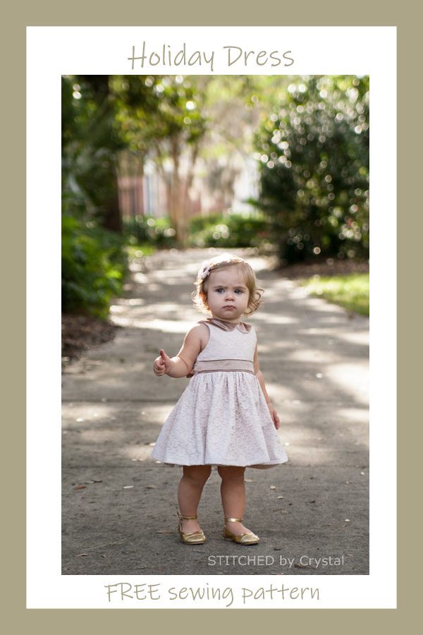 Holiday Dress FREE sewing pattern (18 months)