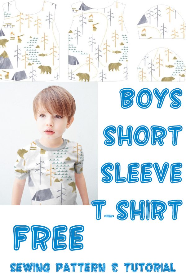 FREE Boys Short Sleeve T-Shirt sewing pattern & tutorial (size 4 years)