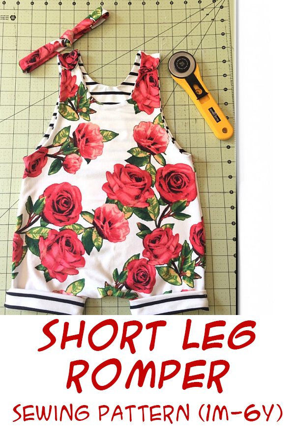 Short Leg Romper sewing pattern (1m-6y)
