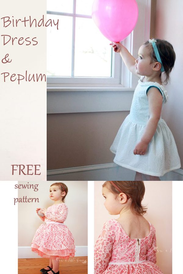 Birthday Dress and Peplum FREE sewing pattern (Size 2) - Sew Modern Kids