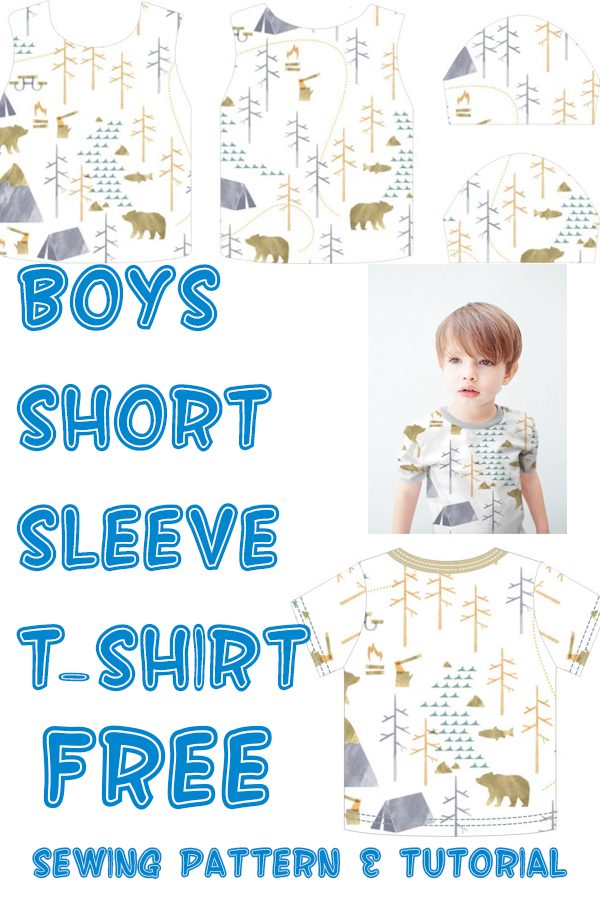FREE Boys Short Sleeve T-Shirt sewing pattern & tutorial (size 4 years)