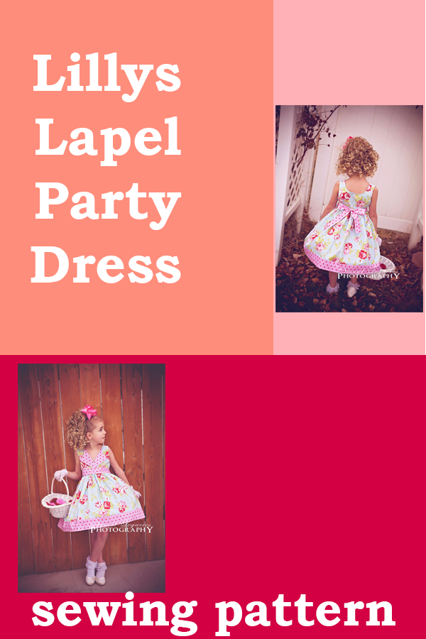 Lillys Lapel Party Dress sewing pattern (2T-12)