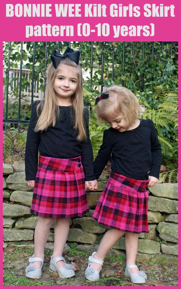 BONNIE WEE Kilt Girls Skirt pattern (0-10 years)