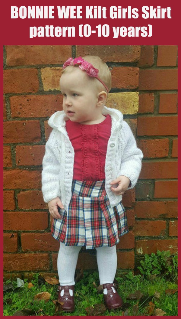 BONNIE WEE Kilt Girls Skirt pattern (0-10 years)