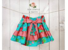 Elsa Ruffle Skirt sewing pattern (12m-12y)