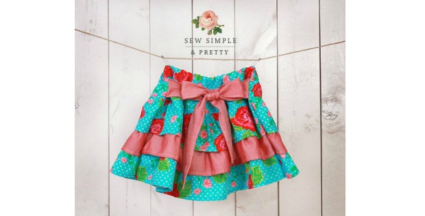 Elsa Ruffle Skirt sewing pattern (12m-12y)