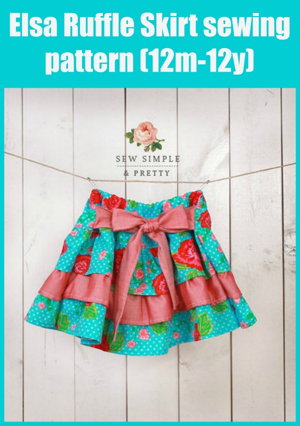 Elsa Ruffle Skirt sewing pattern (12m-12y)