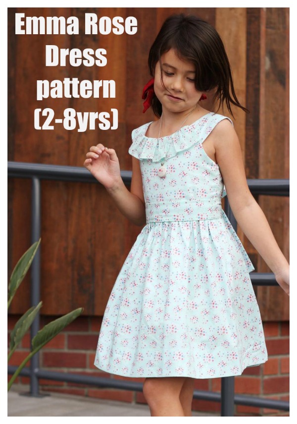 Emma Rose Dress sewing pattern (2-8yrs)