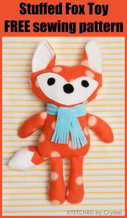 Stuffed Fox Toy FREE sewing pattern