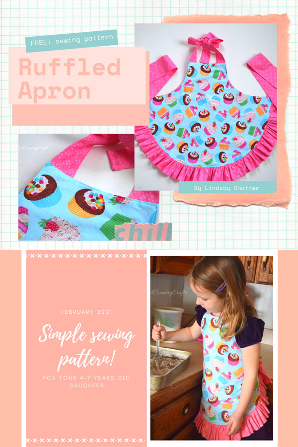 Girl's Ruffled Apron FREE sewing pattern